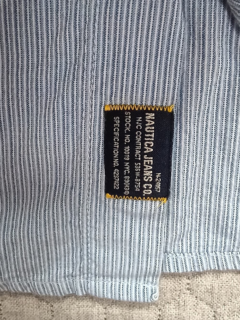 Nautica Button Down Shirt Men's Small Blue 100% Cotton - Picture 4 of 8